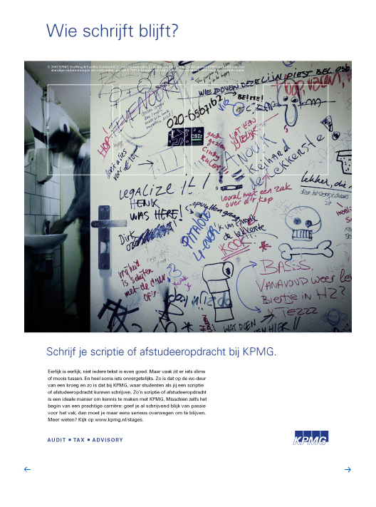 Personeelswerving voor KPMG door reclamebureau Doen Communicatie