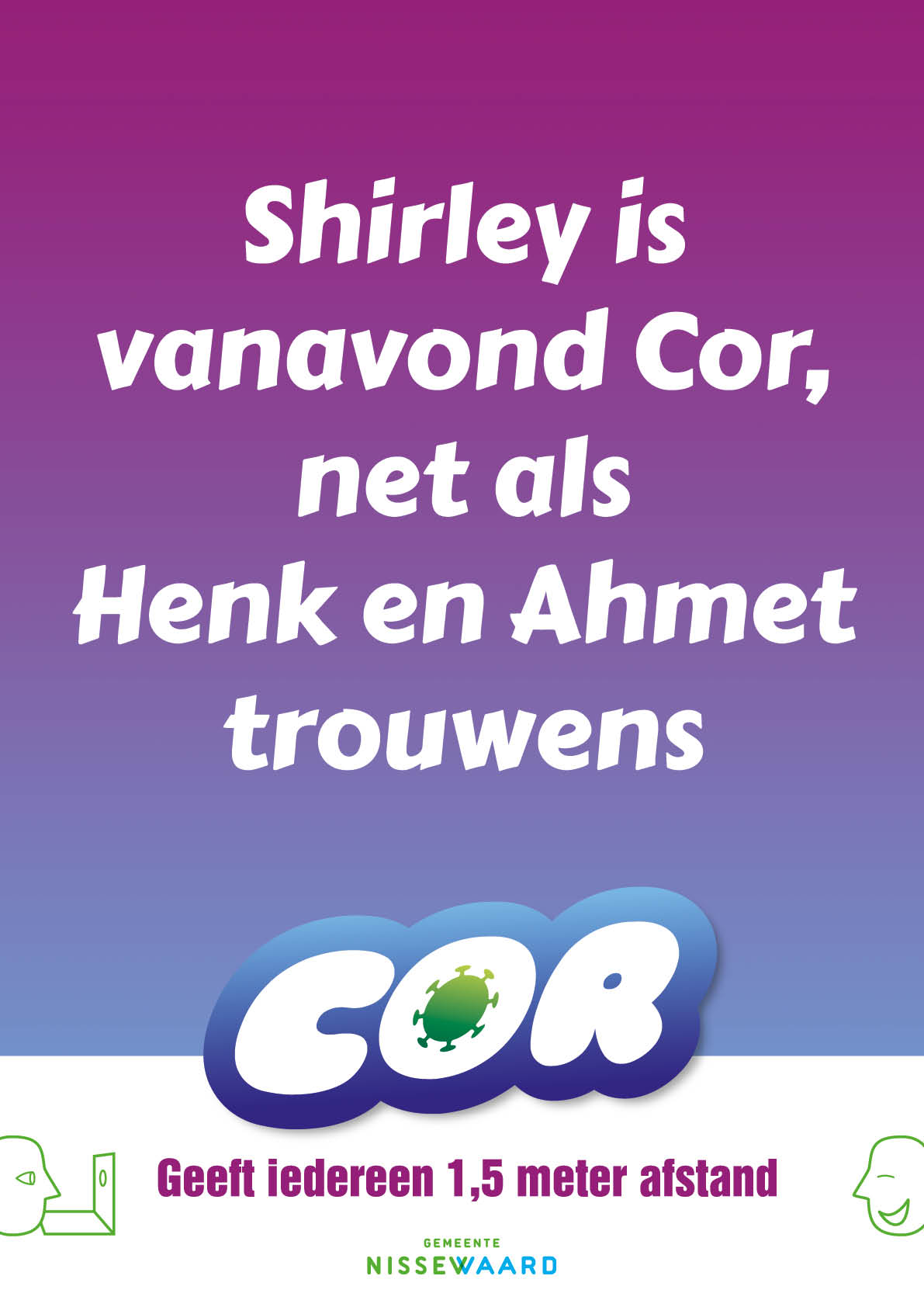 Campagne tegen Corona van Gemeente Nissewaard gemaakt door reclamebureau Doen Communicatie