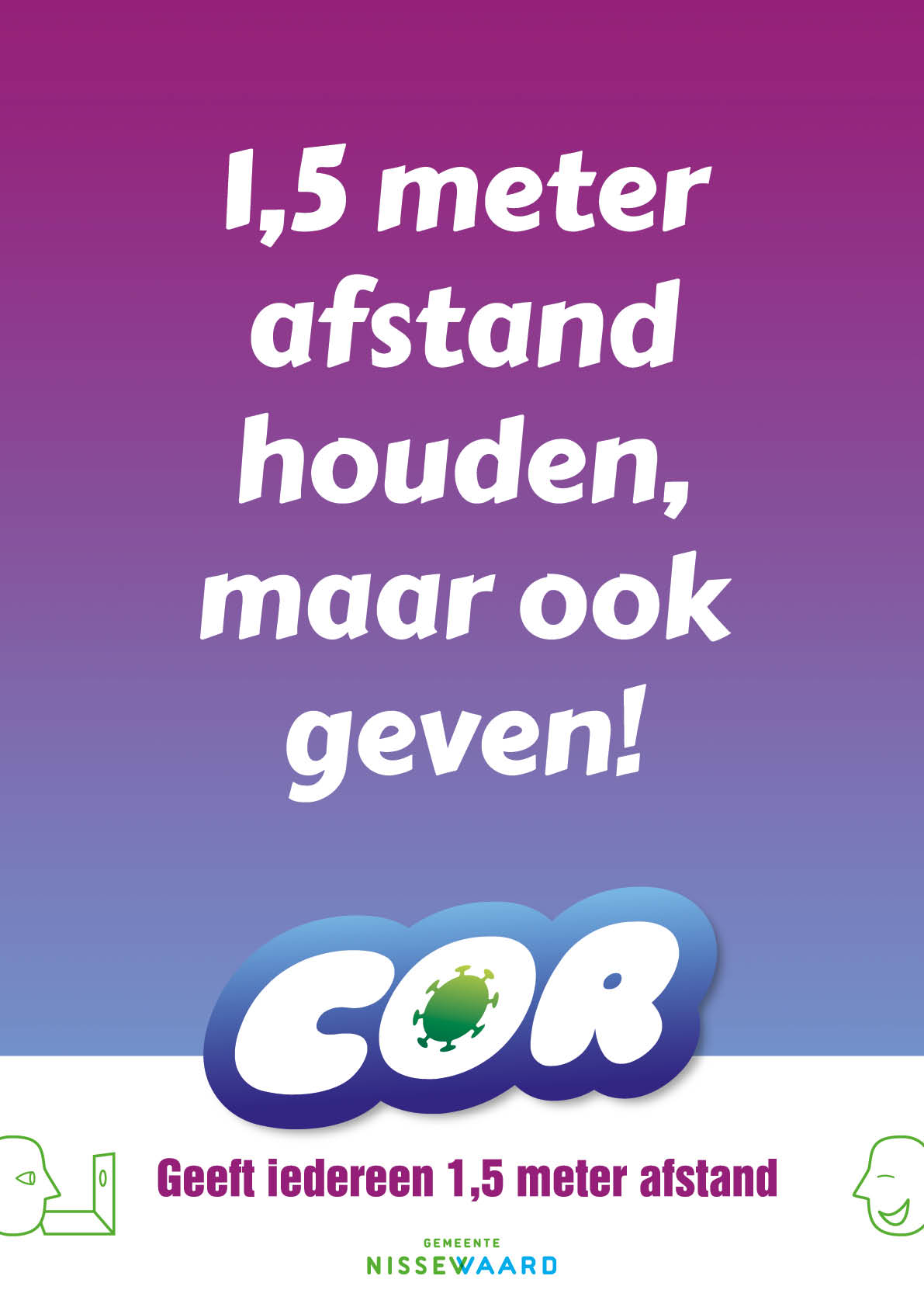 Campagne tegen Corona van Gemeente Nissewaard gemaakt door reclamebureau Doen Communicatie